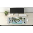 thumbnail image 2 of Tropical Computer Mouse Pad, Window to the Exotic Beach Landscape Pastoral Composition with Palm Trees, Rectangle Non-Slip Rubber Mousepad Large, 31" x 12" Gaming Size, Multicolor, by Ambesonne, 2 of 2