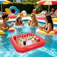 thumbnail image 6 of Inflatable Pool Bar Drinks Cooler with Cup Holders Thickened PVC Floating Beverage Tray for Summer Pool Party Outdoor Entertainment, 6 of 6