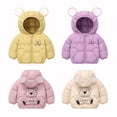 thumbnail image 5 of GYRATEDREAM Winter Coats Puffer Padded Jacket for Toddler Boys Girls Kids Light Outwear Cute Bear Ears with Hoods Clothing 2-7T, 5 of 5