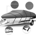 thumbnail image 2 of EPOTOOR 17-19Ft 210D Boat Cover Heavy Duty Trailerable with Tightening Strap Replacement for V-Hull Fishing Ski Marine Boat Protective Grey, 2 of 6