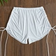 thumbnail image 3 of Aayomet Up For Swimwear Beach Wrap Cover Pants Cover Drawstring Ups Up Women Shorts Ruffle Wraps Side Swim Bottoms Full Coverage,White Medium, 3 of 5