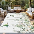 thumbnail image 2 of Green Eucalyptus Leaves Outdoor Rug for Patio/Deck/Porch, Non-Slip Large Area Rug 4 x 6 Ft, Birds Flowers Spring Watercolor Floral Indoor Outdoor Rugs Washable Area Rugs, Camping Rug Carpet Runner, 2 of 8