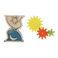 thumbnail image 1 of 2x tablero ocupado de madera juguetes Montessori educación temprana motricidad fina accesorios para que viajan pequeños Montessori tablero ocupado, 1 of 10
