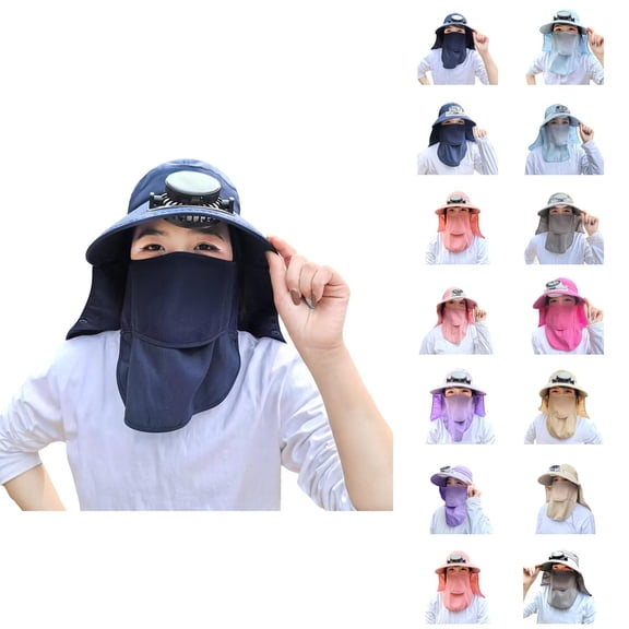 Solar Fan Sun Hat for Women and Men – USB Rechargeable Wide Brim Hat UV Protection, Foldable Travel Hat for Hiking, Gardening, and Summer Outdoor Use