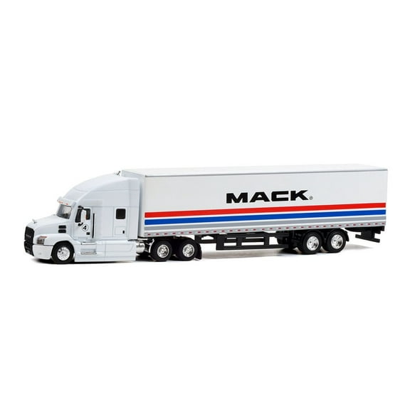 2018 Mack Anthem 18-Wheeler Tractor-Trailer, White - Greenlight 30266 - 1/64 Diecast Car