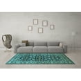 thumbnail image 3 of Ahgly Company Indoor Square Persian Light Blue Traditional Area Rugs, 3' Square, 3 of 4