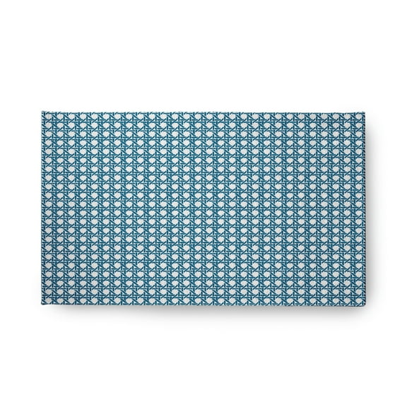 Simply Daisy 18" x 30" Unreal Teal Rattan Geometric Rug