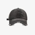 thumbnail image 2 of SikaFu European And American Street Hip-Hop Washed Worn-Out Denim Baseball Caps For Men And Women, Summer Shopping Fashion Casual Duckbill Caps, 2 of 7