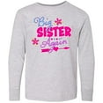 thumbnail image 3 of Inktastic Big Sister Again with Flowers and Arrow Long Sleeve Youth T-Shirt, 3 of 5