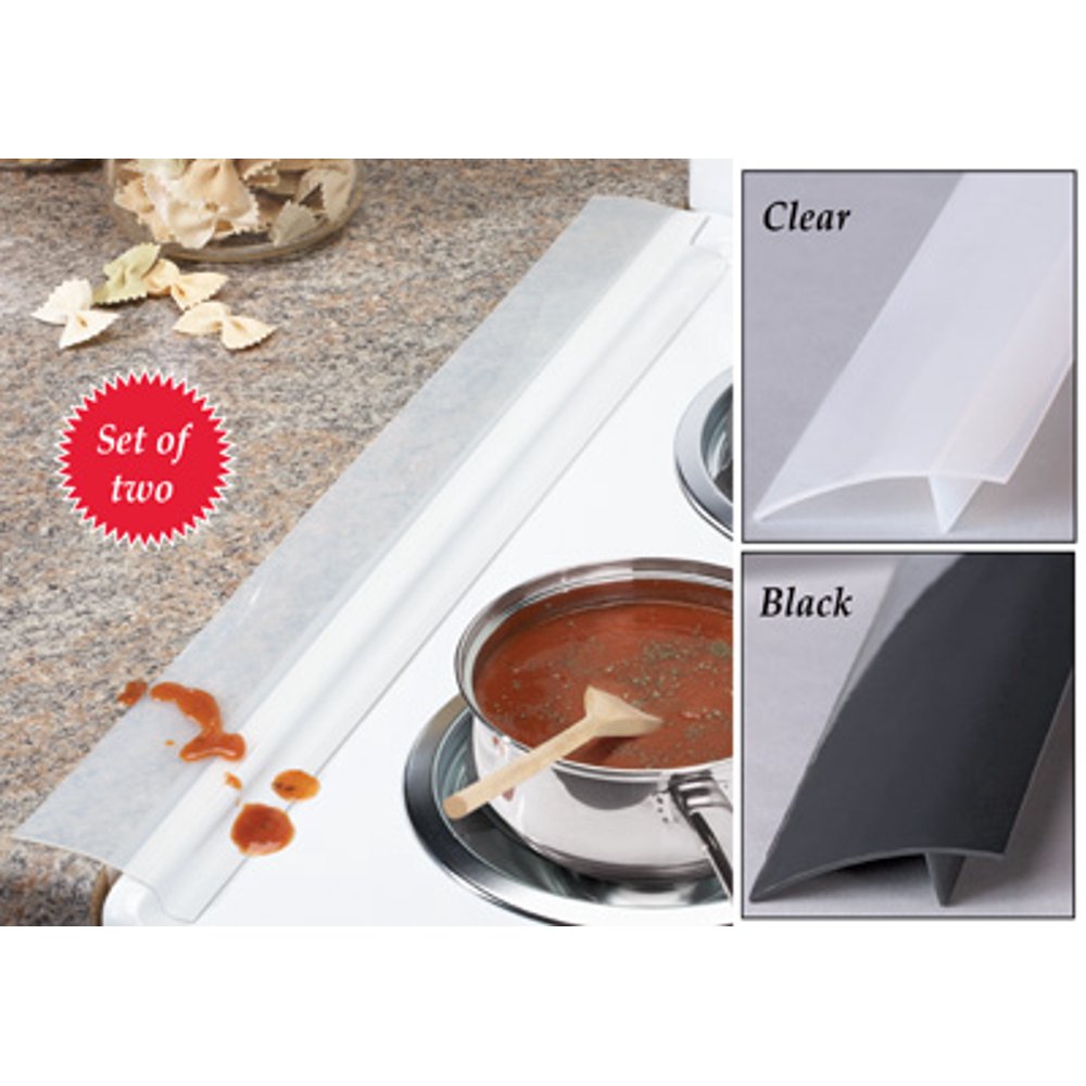 Silicone Stove and Countertop Gap Strips Set of 2, Black Walmart