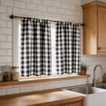 thumbnail image 4 of Tunhigl Plaid Printed 2-Piece Curtain Set, Light Filtering Window Curtains For Bedroom Kitchen Cafe, 4 of 5