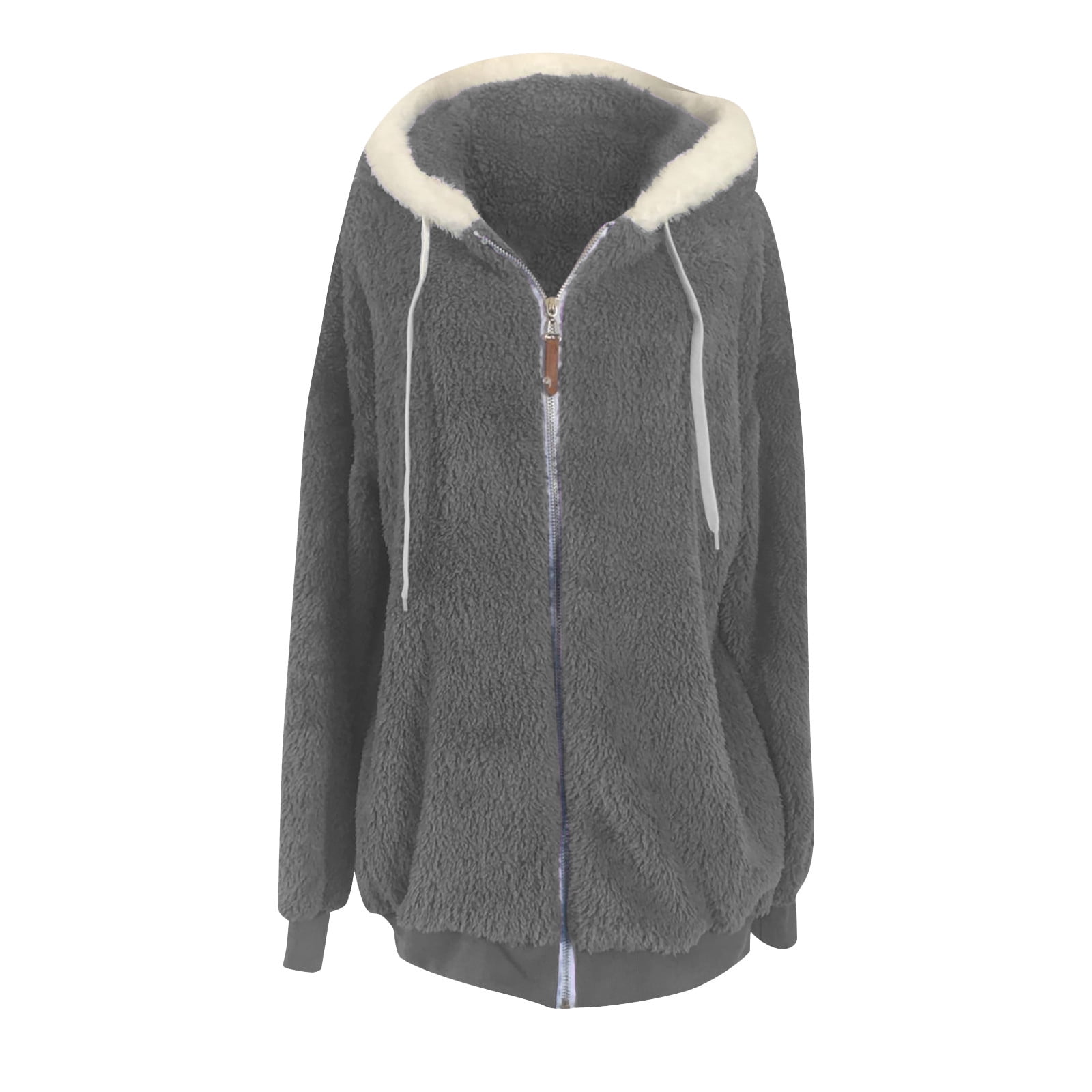 Veste Polaire Femme – Teddy Doux – Oversize – Col Montant – Chaud Pour L'hiver – Style Blazer