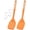 Orange, variant on Pack of 2 Silicone Spatula, Non Stick Cooking Utensil Set, Wooden Handle Kitchen Turner for Baking Mixing Grilling Serving Food Heat Resistant (ORANGE)