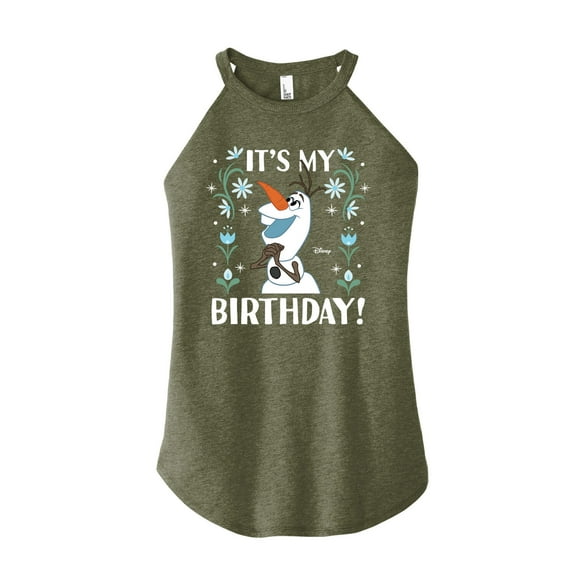 Disney Frozen - Olaf It's My Birthday - Juniors High Neck Tank Top