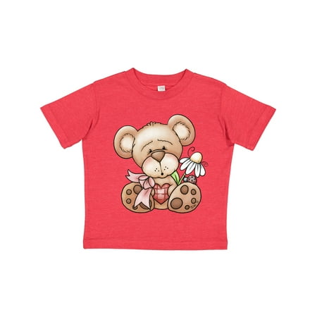 

Inktastic Teddy Bear Ladybug Daisy Flower Gift Toddler Toddler Girl T-Shirt