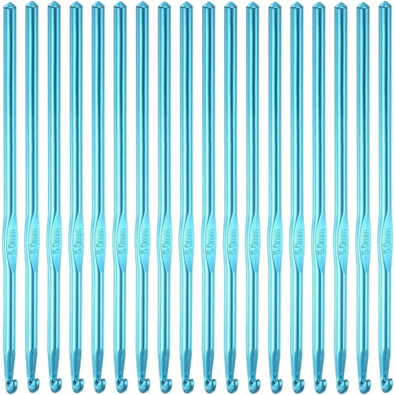 5mm Crochet Hooks Bulk, 18Pcs Aluminum Crochet Needle, Knitting Needles for Craft Yarn Contribute to Beginners