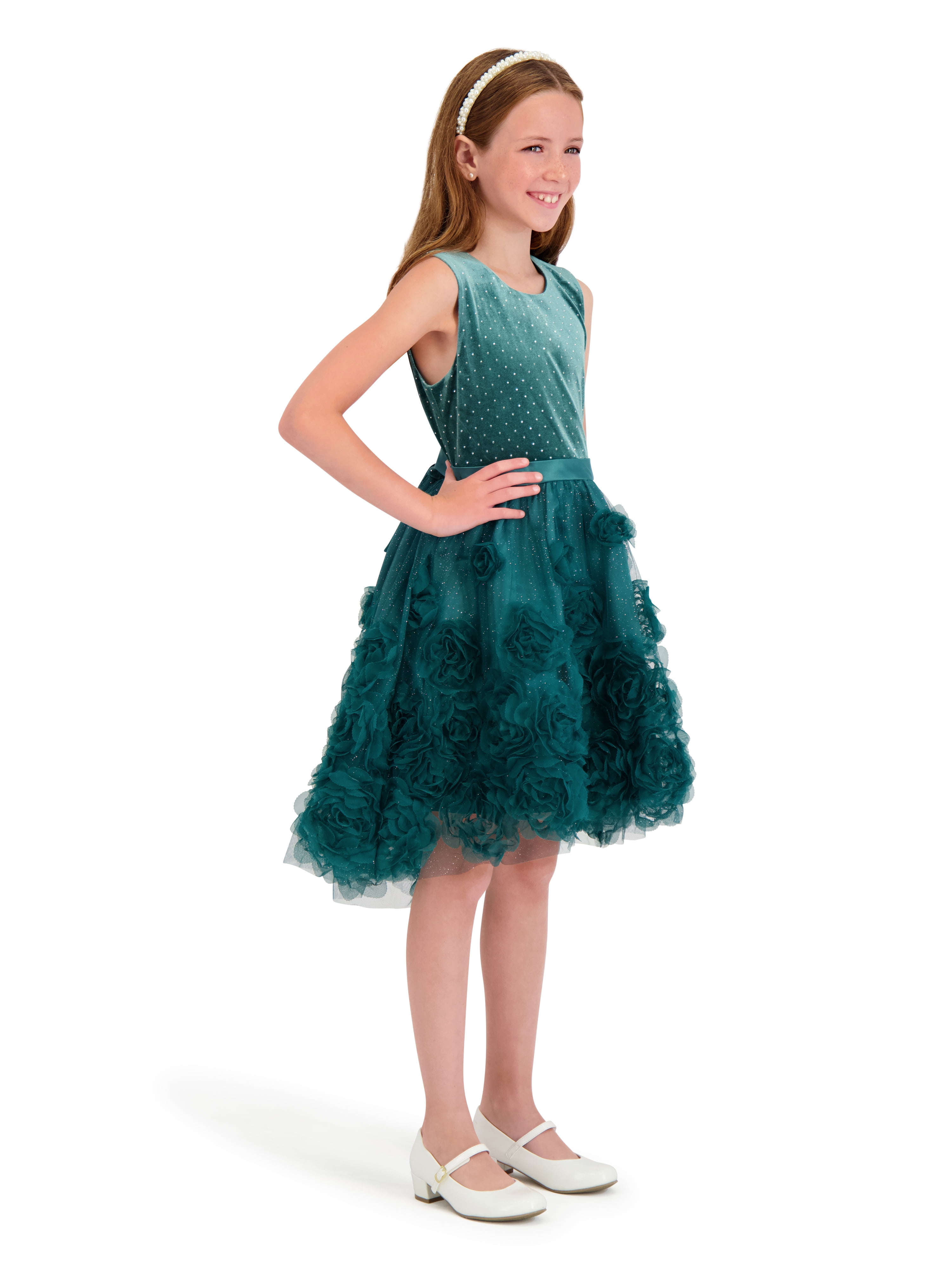 Kensie Girl Sleeveless Velvet High Low Dress, Sizes 4-16