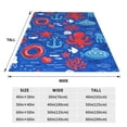 thumbnail image 3 of Pofeuu Nautical Animals Print Ultra-Soft Micro Fleece Blanket,for Bed Or Sofa,All Season Throw Blankets Flannel Blanket-50"x40", 3 of 7