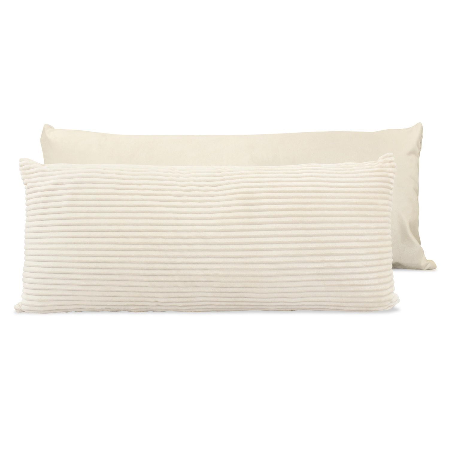 Cord Plush Body Pillow Oat, 20x48"