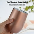 thumbnail image 3 of Labymos 12oz Thermal Cup with Lid Travel Mug Insulated Coffee Cup Reusable Flask Coffee Cup Beer Mug Stainless Steel Drinking Cup for Home Office School Works Camping Cycling, 3 of 8