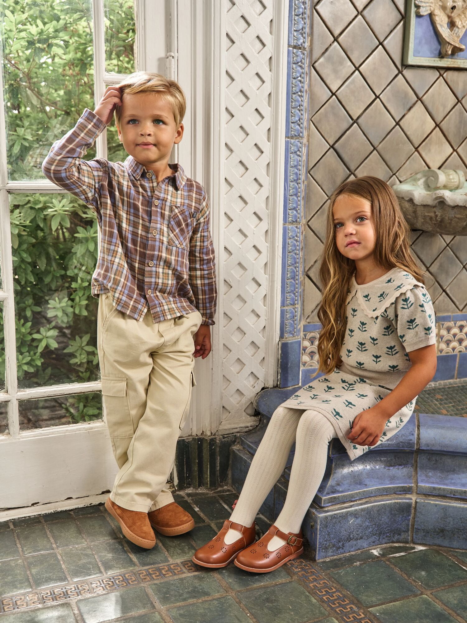 Modern Moments by Gerber Toddler Boy Button Down Shirt and Cargo Jogger Outfit Set, Sizes 12 Months - 5T
