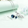 thumbnail image 5 of Cremation Jewelry Teardrop Butterfly Urn Necklace for Ashes For Women Men Flower Jar Urn Memorial Human Pet Ashes Hollow Pendant, 5 of 7