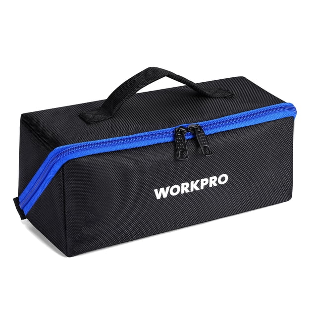 Bolsa de herramientas WORKPRO 10 Utility de boca ancha con cremallera 1680D Oxford