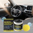 thumbnail image 1 of Automobile Interior Polishing Paste, 100g Car Interior Cleaner & Shine Polish for Leather, Vinyl, Plastic Surfaces, Stain Removal & Protection, Includes Sponge for Application, 1 of 9