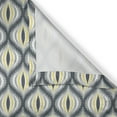 thumbnail image 5 of Ambesonne Ikat Grommet Curtain, Ogee Shapes Vintage Pale, 50" x 96", Grey Yellow White, 5 of 6