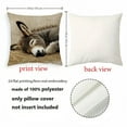 thumbnail image 3 of Funda de almohada de poliéster con estampado plano en 2D y adorable burro dormilón, sin bordar, ideal para dormitorio, viajes, cumpleaños y decoración del hogar., 3 of 9