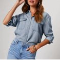 thumbnail image 7 of Clothing 2025 Super Soft Wrinkle Free Button Down Shirts for Women Formal Work Dress Blouses Tops Womens Button Down Shirts Boyfriend Long Sleeve Oversized Blouses Tops, 7 of 7