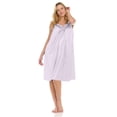 thumbnail image 2 of Sleeveless Satin Nightshirt Wide Strap Design Plus Size Comfort Sleepwear, 2 of 7