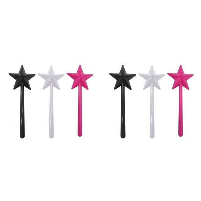 6X Varitas de Salero y Pimentero, Salero y Pimentero, , Negro y Rosa, Salero Star Wand