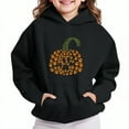 thumbnail image 2 of HomeDM Boys Girls Hooded Sweatshirts - Casual Long Sleeve Graphic Pullover Tops, Fall Winter Warm Athletic Sweatshirts with Pocket for Unisex Kids - Black/7-8 Years, 2 of 4