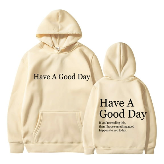 Unisex Blue Hoodie with Positive Message, Soft Cotton Blend, Comfortable Fit, Casual Wear, Perfect Gift Idea