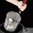 thumbnail image 2 of Stainless Steel Strainer With Wooden Handle Fine Mesh Food Strainer For Pasta And Ravioli Triangular Kitchen Filter Kitchen under 10 Net Cup for Squish Strainer Catchers Fr The Biz Cup Dishwasher Mesh, 2 of 4