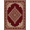 Red, Pattern 7, variant on ODIKA 8'x10' Washable Area Rug Non-Shedding, Easy Care, Vintage Web Featuring Ornate Spandrels Border Bands Carpect Deepburgundy for King Size Bedroom Under Bed, Master Suite