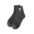thumbnail image 3 of Cute Halloween Socks Pumpkin Bat Embroidered Crew Socks (Dark Gray One Size), 3 of 3
