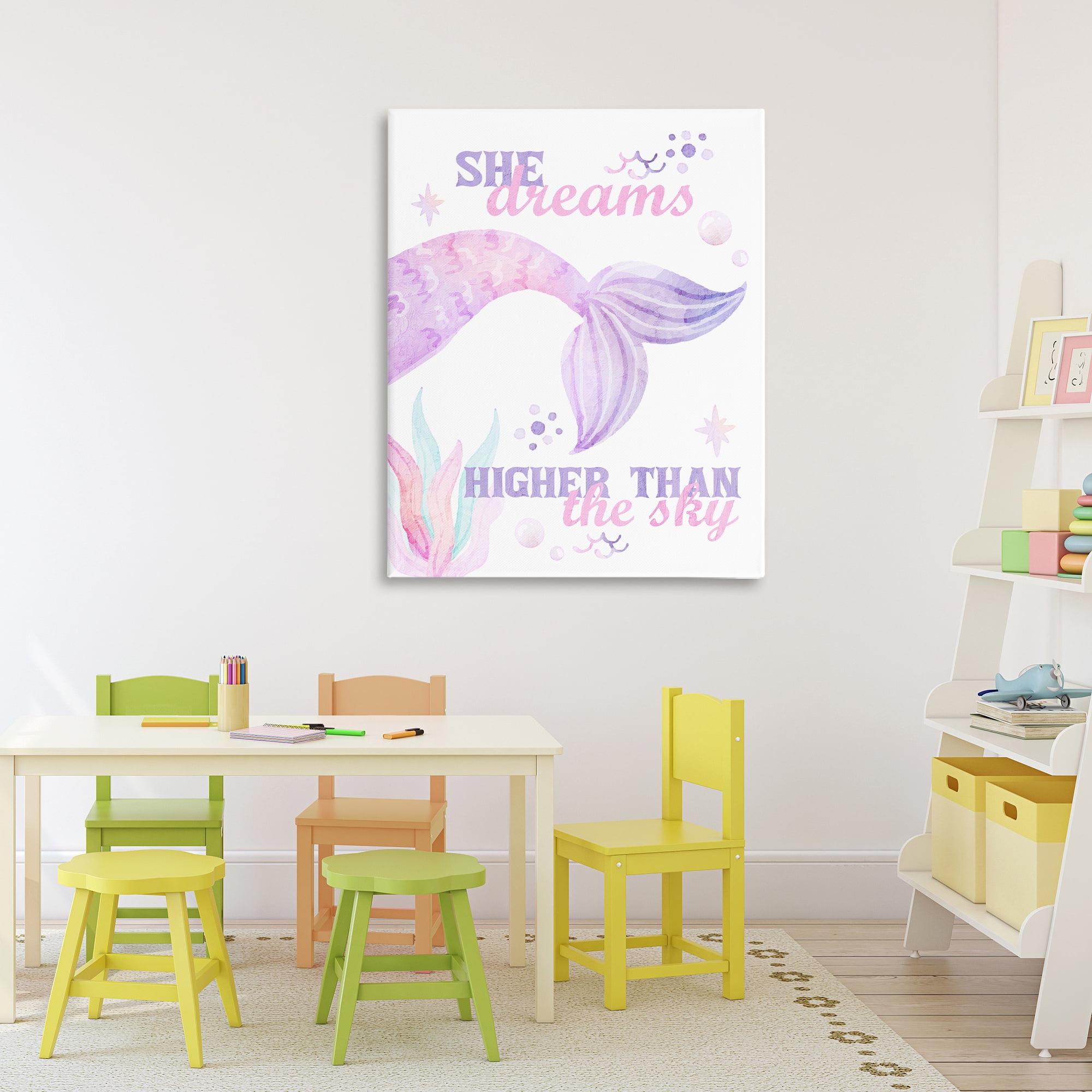 She Dreams Higher Than The Sky Canvas Wall Art, design by Kim Allen