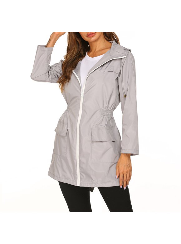 Lightweight Packable Rain Jacket Women's