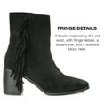 thumbnail image 5 of Journee Collection Womens Noriah Tru Comfort Foam Inside Zip Stacked Heel Booties, 5 of 6