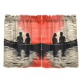 thumbnail image 7 of Yayeee Kitchen Curtains Light Filtering 27"x36" Rod Pocket Short Cafe Window Panel, Illusionary Boat, 7 of 7