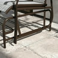 thumbnail image 5 of Yardi Yarda Outdoor 2-Person Glider Bench with Steel Frame, Glider Swing Chair Loveseat with Table, Gray, 5 of 11