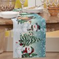 thumbnail image 1 of New Red Poinsettia Christmas Table Flag Snowflake Decorative Vintage Linen Tablecloth Tablecloth, 1 of 7