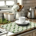 thumbnail image 6 of Christmas Dish Drying Mat for Kitchen Counter 18x24 Inch Sage Green Xmas Tree Drying Pad Winter Holiday Dish Draining Mat Microfiber Absorbent Dish Drainer Rack Mat for Coffee Bar, 6 of 7