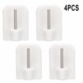 thumbnail image 1 of 4/8/12Pcs Curtain Hooks Self-adhesive Hooks Curtain Rod Hook Bracket White, 1 of 9