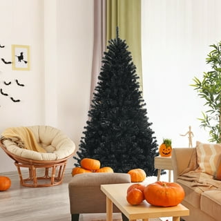 Black pre sale lit christmas trees