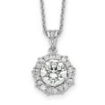 thumbnail image 5 of Sterling Silver Cubic Zirconia 18in Necklace, 5 of 7