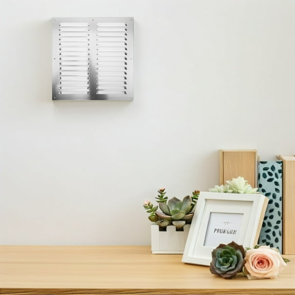 ADDHAT Silver Bathroom Exhaust Fan Cover Stainless Steel Ventilation Grille Home Use