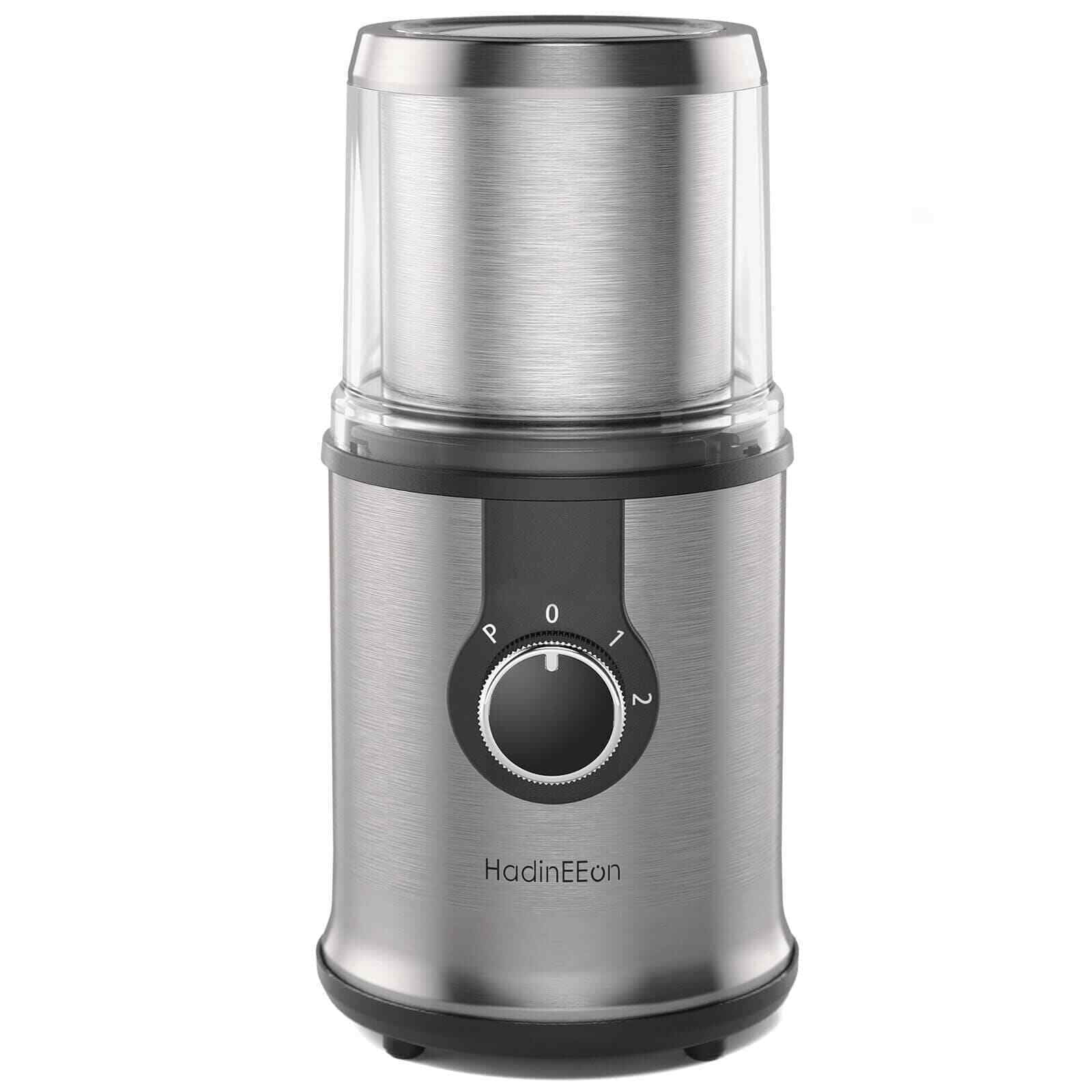 HadinEEon Electric Coffee Grinder, 300W Detachable Coffee and Spice Grinder  with Removable Bowl, 3 Adjustable Modes, 100g/16Cups 